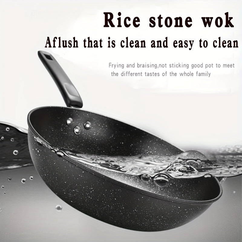 Universal non-stick frying pan suitable for household gas stoves, induction cookers, and rice stone cooking