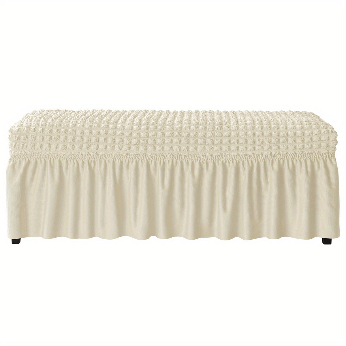 Protect your furniture in style with our durable seersucker bench cover, the perfect home decor accessory for any bedroom, office, or living room.