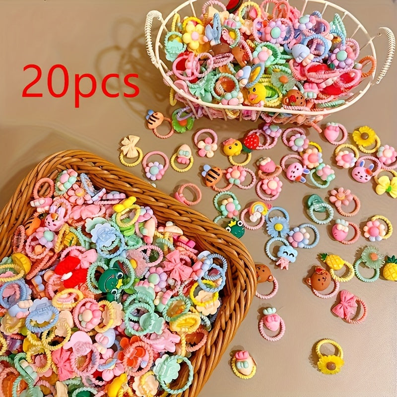 20-40 piece hair tie set for women and girls, ideal for ponytails and braids.