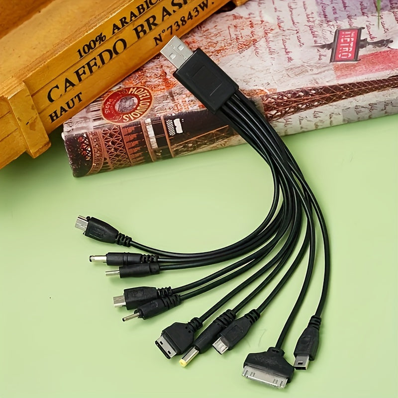 Multi-functional data cable allows for convenient charging of multiple devices with one connector.