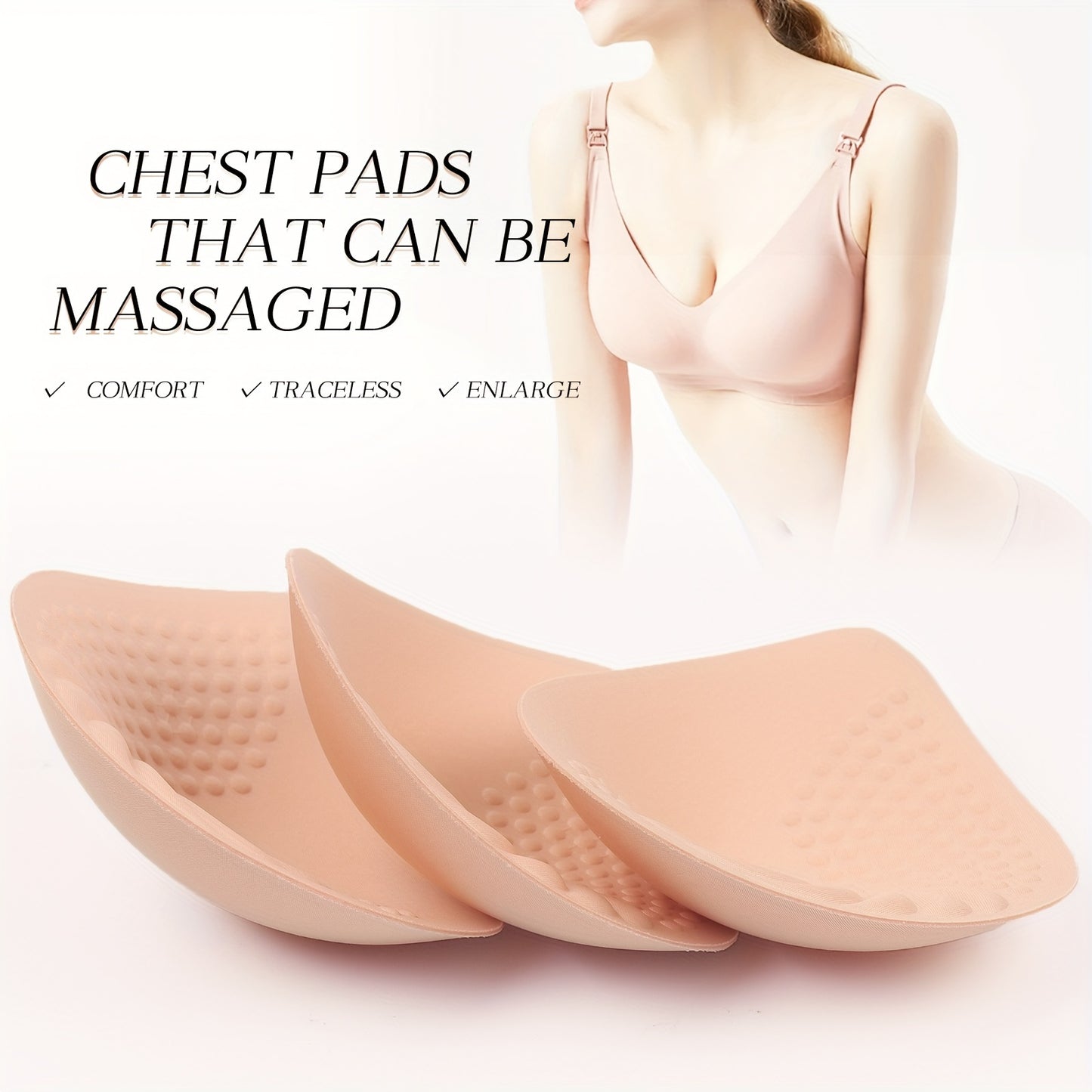 Soft anti-convex chest enhancer pads for women's lingerie and underwear.