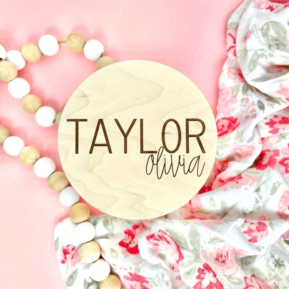 Personalized Wooden Name Plaque for Kids - Custom Engraved Keepsake, Ideal Photo Prop for Boys & Girls