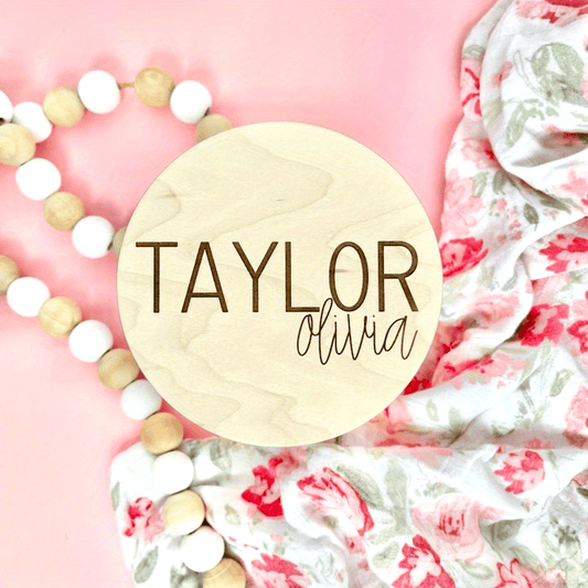 Personalized Wooden Name Plaque for Kids - Custom Engraved Keepsake, Ideal Photo Prop for Boys & Girls