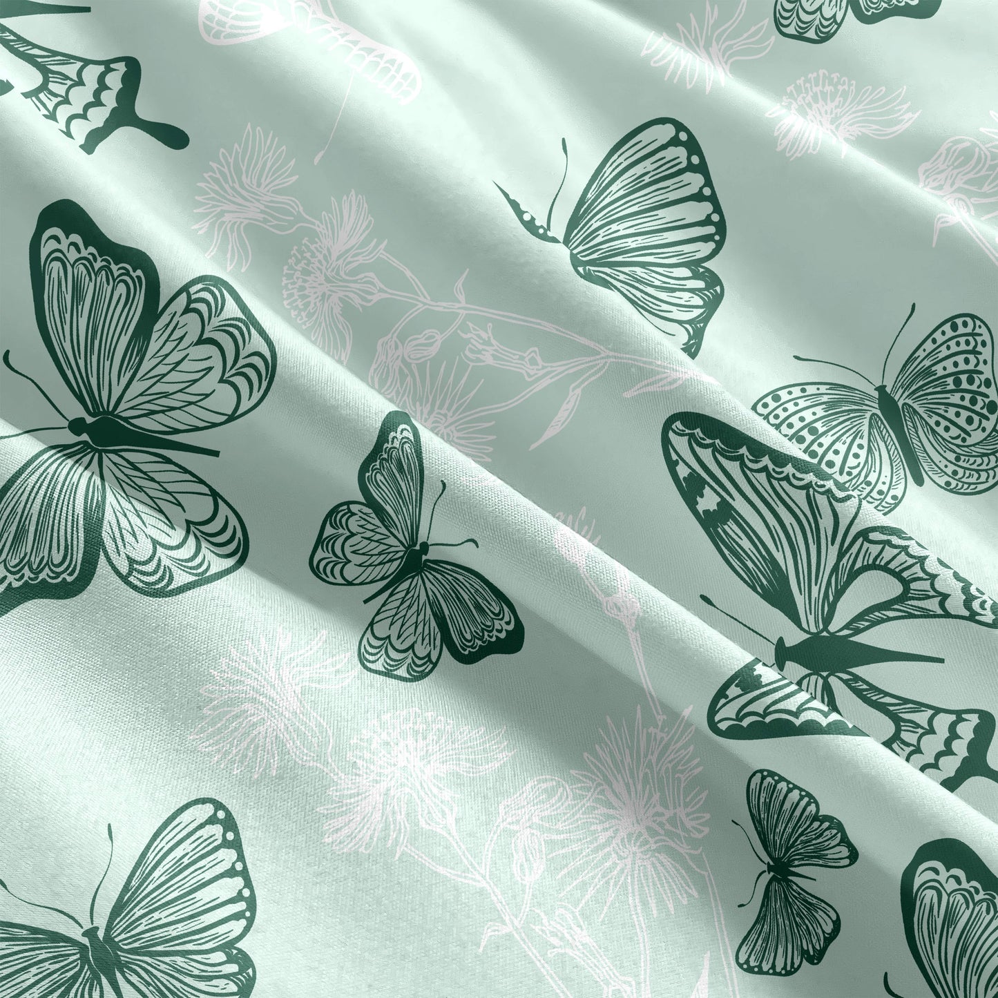 3pcs Butterfly Print Duvet Cover Set made of soft, breathable 100% polyester. Machine washable, all-season comfort. Perfect for animal theme bedroom decor. Duvet insert not included.