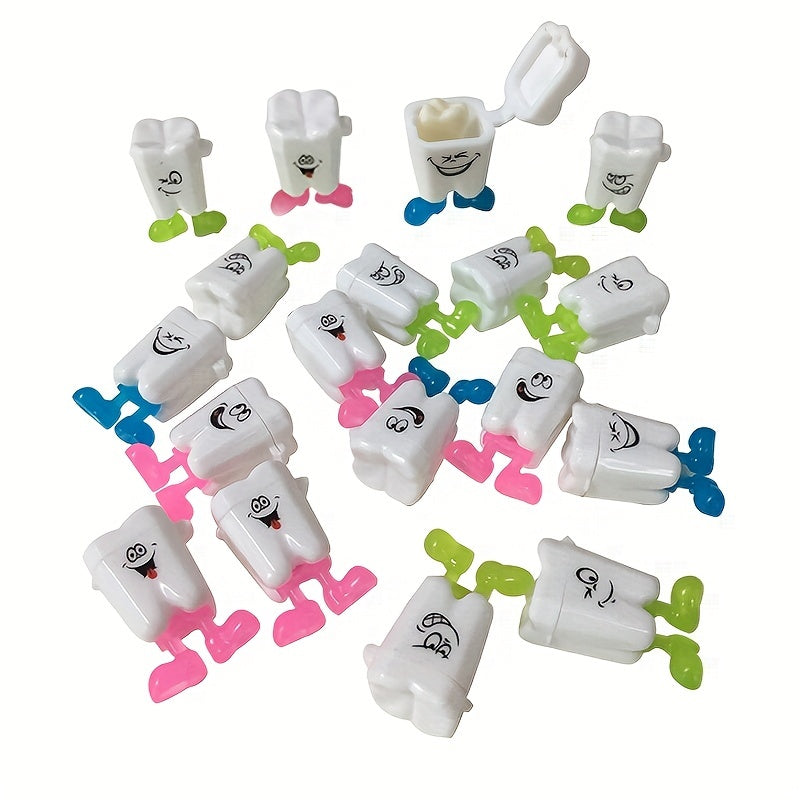 Adorable and Entertaining Tooth Collection Box: Set of 10 Plastic Boxes for Preserving Kids' Lost Milk Teeth