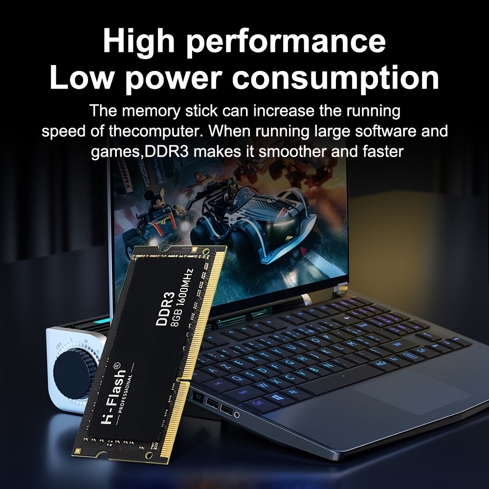 Upgrade your laptop with H-Flash 8GB DDR3 1600MHz RAM for high-speed performance.