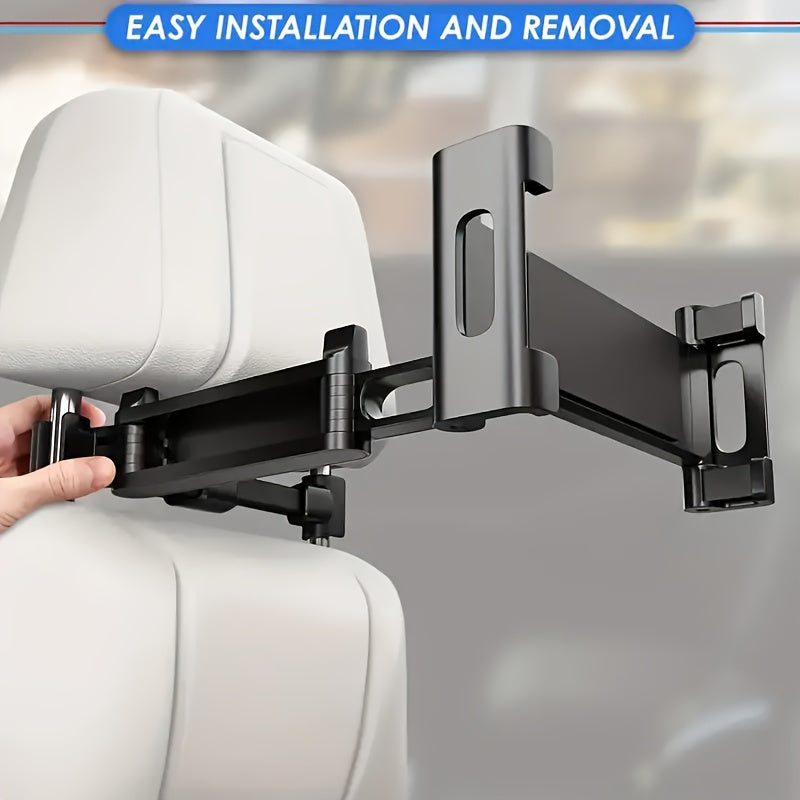 Car rear headrest tablet phone holder, compatible with tablets for devices ranging from 11.94-32.77 cm, providing safe and adjustable support for road travel.