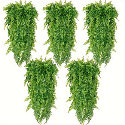 5pcs of artificial hanging eucalyptus vines, UV resistant and suitable for indoor and outdoor walls. Perfect for weddings, room decorations, bedrooms, Christmas, and Thanksgiving.