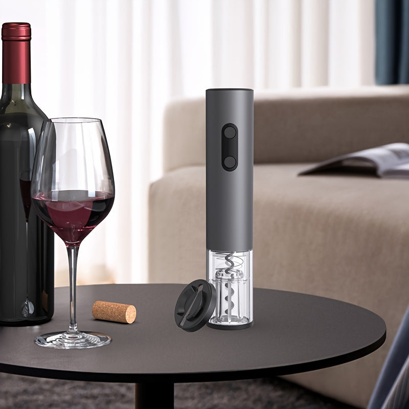 One piece Battery Powered Electric Wine Opener with Automatic Corkscrew, Cutter, and Kitchen Supplies