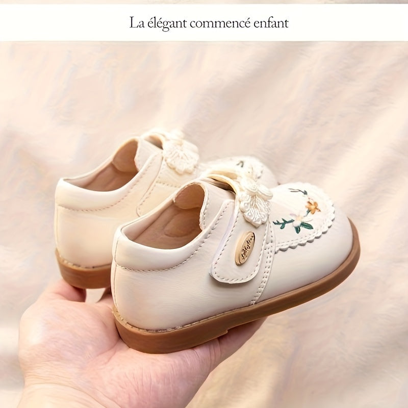 Cute Embroidered Mary Jane Shoes for Baby Girls - Soft Sole, Non-Slip, Great for First Walkers - Perfect for Spring, Fall & Winter