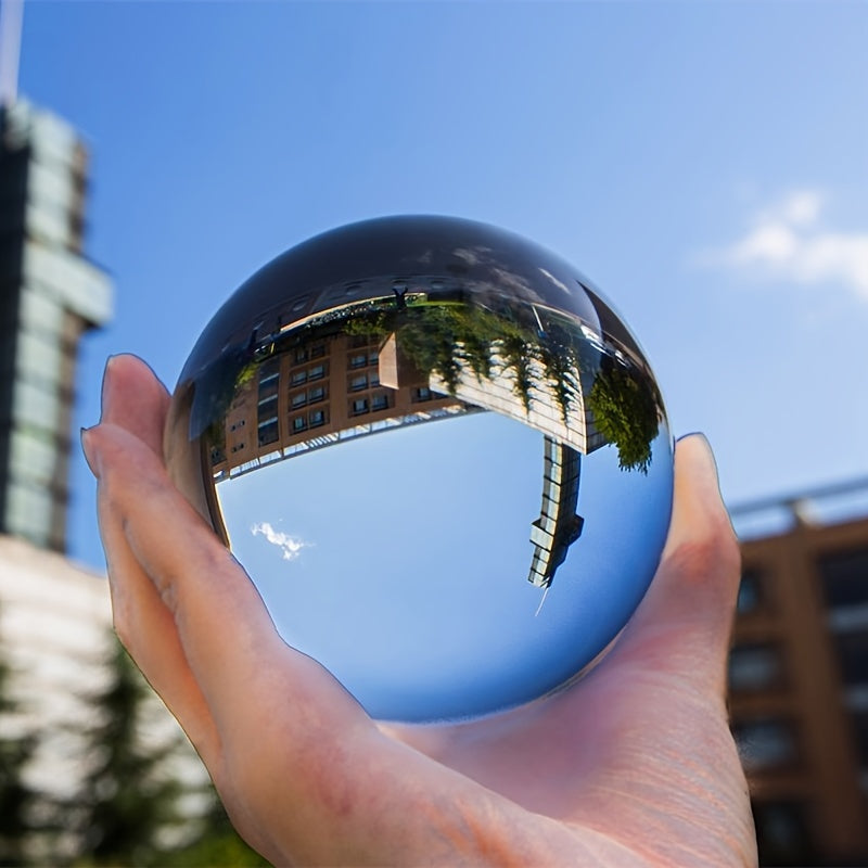 Handmade transparent crystal ball photography prop for Christmas, home decor, parties, and gifts.