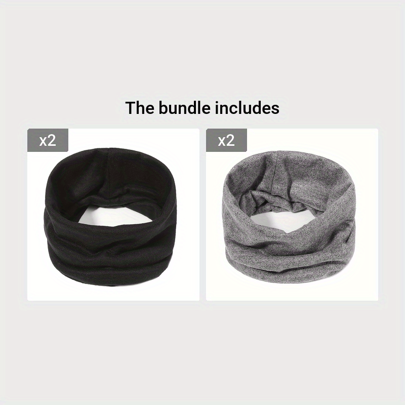 Knitted scarves for men and women to keep warm in autumn and winter with pullover neck sleeves.