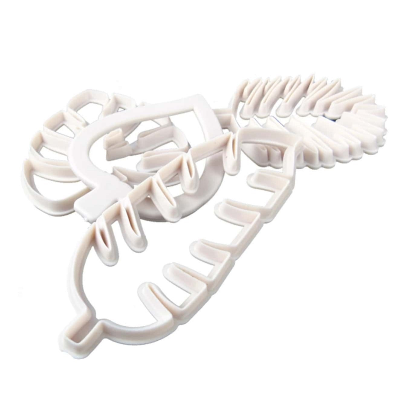 Tropical Leaf Shaped Cookie Cutters Set - Includes 4 Shapes: Agave Leaf, Monstera Leaf, Fern Leaf, and Ivy, Perfect for Baking Cookies, Cakes, and Pastries. Ideal for DIY projects and as Fondant and Pastry Tools. Must-have Kitchen Items for any baker's