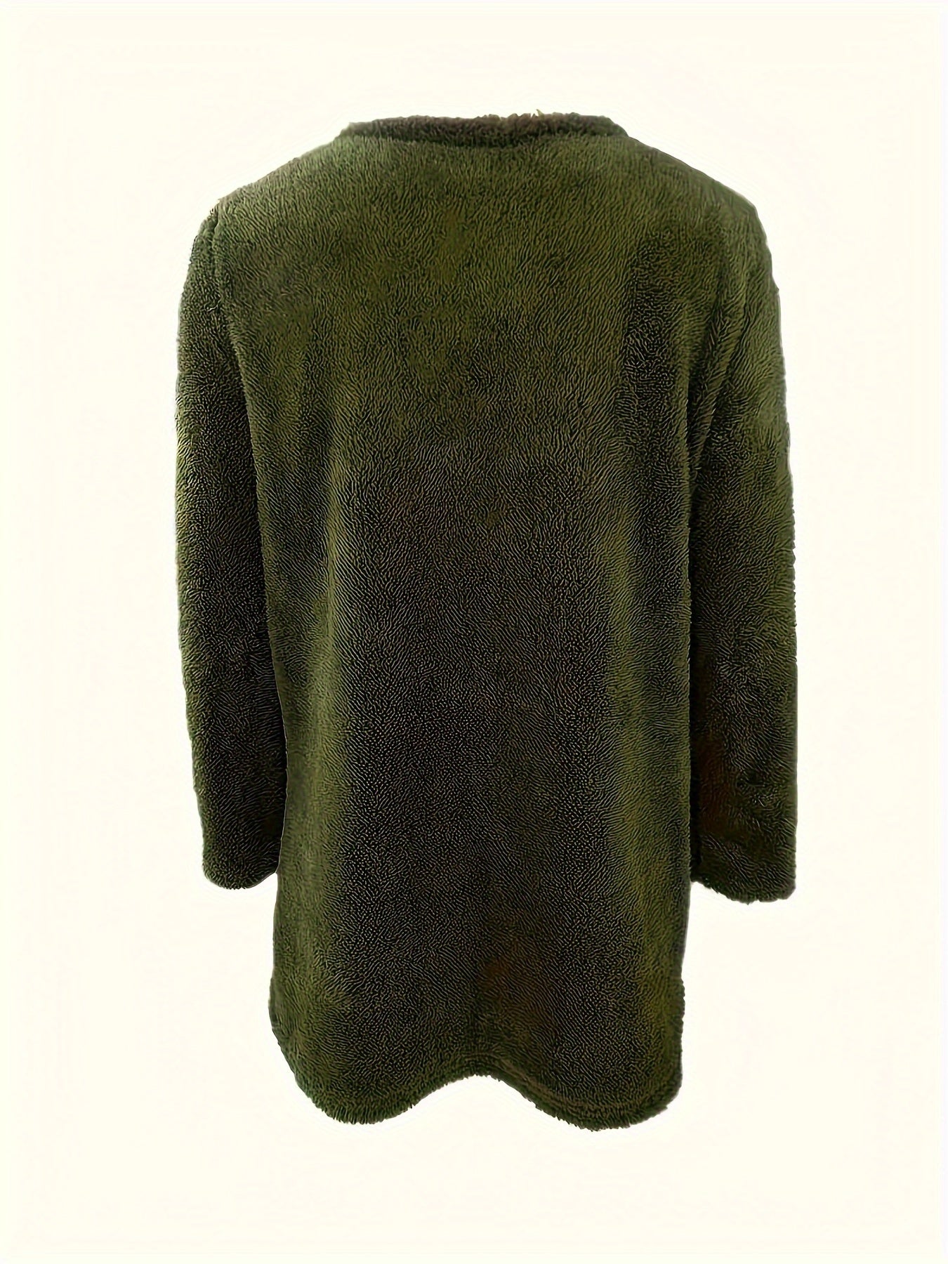 Cozy fleece lounge top with pockets for fall and winter, perfect for women's loungewear.