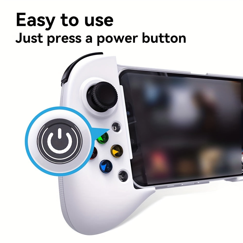 Gamepad mobile phone controller for iPhone, Android, and Steam for wireless gaming on PC.