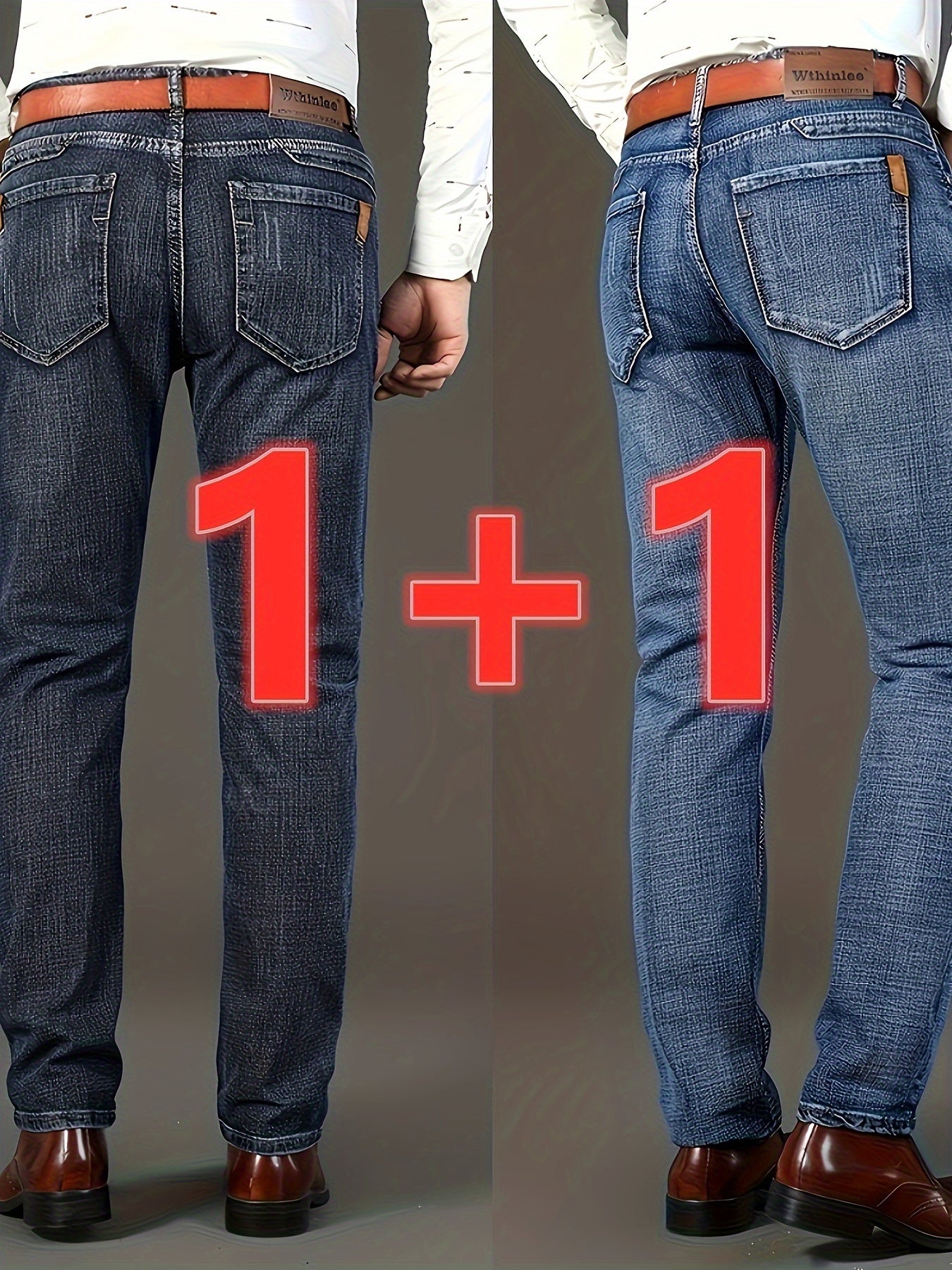 Classic men's elastic jeans suitable for all seasons and business formal wear in the Middle East.