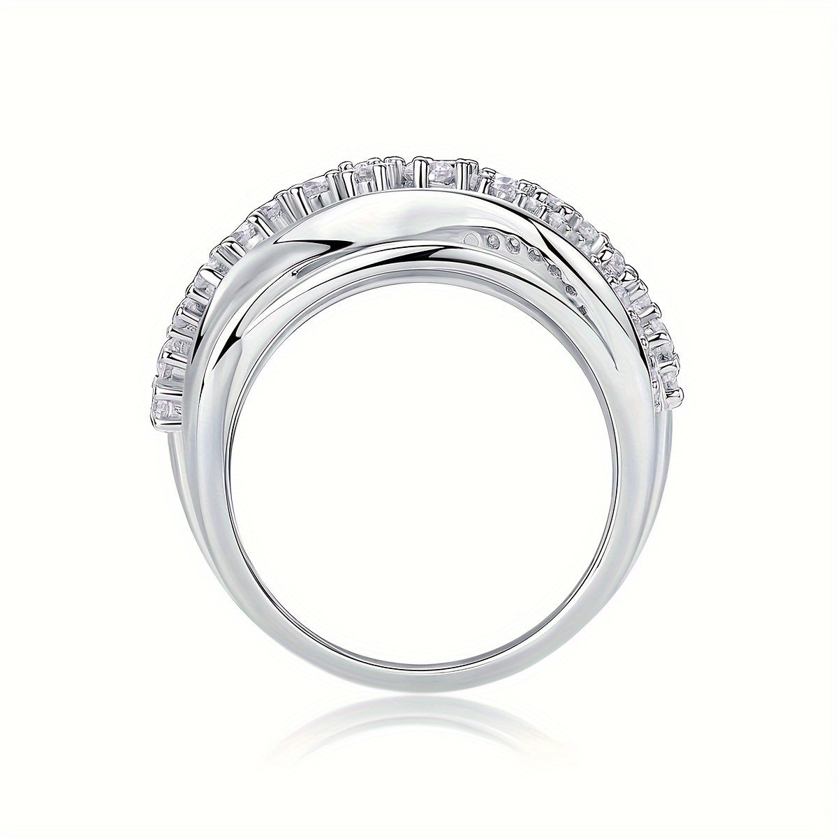 925 Sterling Silver Plated Moissanite Diamond Ring with 18K Gold Plating, Suitable for Both Men and Women. Perfect for Banquets, Parties, Official Occasions, Festivals, Valentine's Day, Proposals, Engagements, Weddings, Anniversaries, and Birthdays.