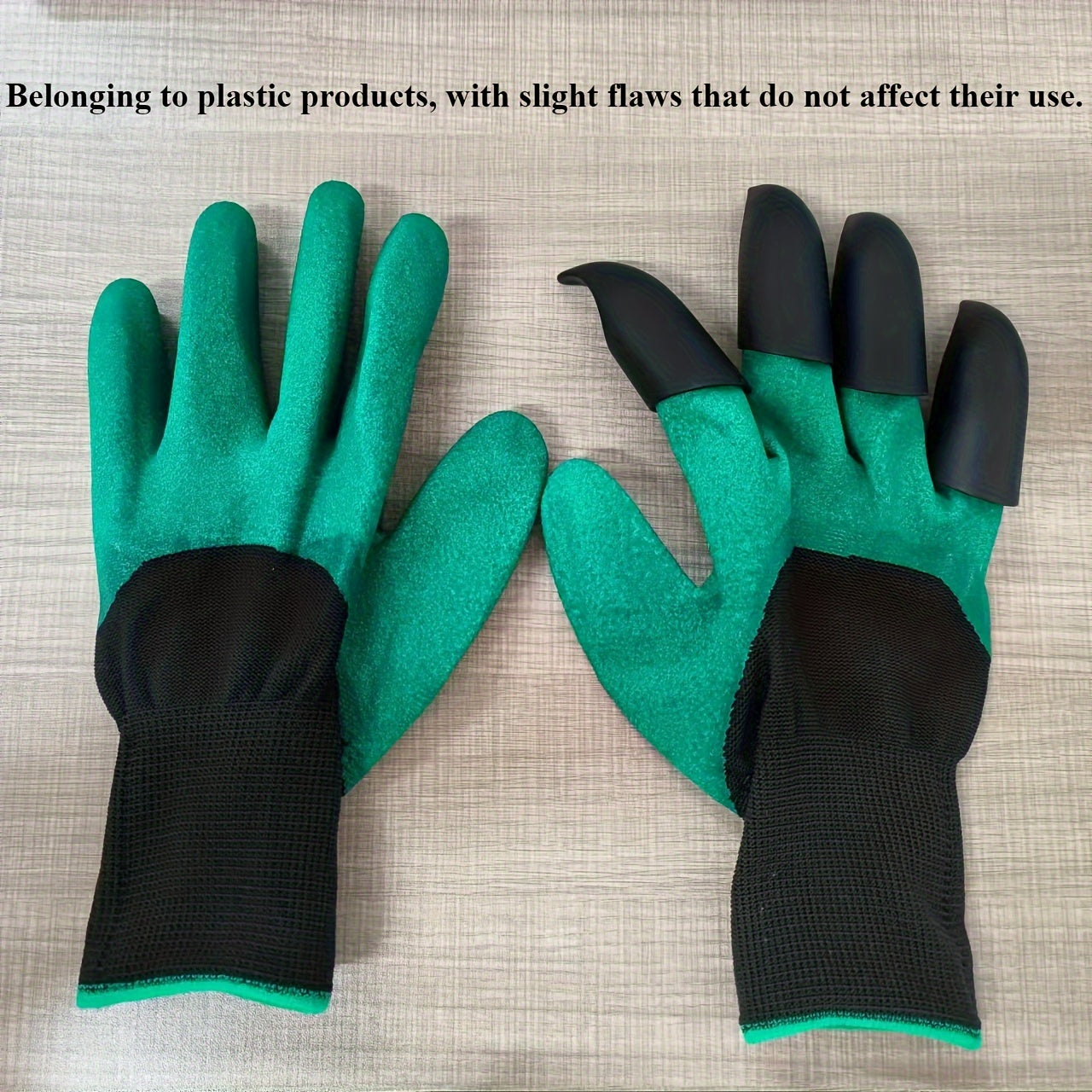 Clawed garden gloves for digging and planting - 1 pair, puncture-resistant latex material, alcohol-free, hand washable protective gear for flower and vegetable gardening.