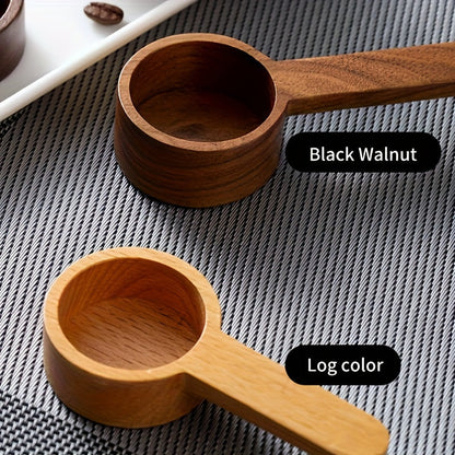 Solid wood measuring spoon for coffee and milk powder, perfect for accurate measurements in the kitchen. Can also be used for other powders.