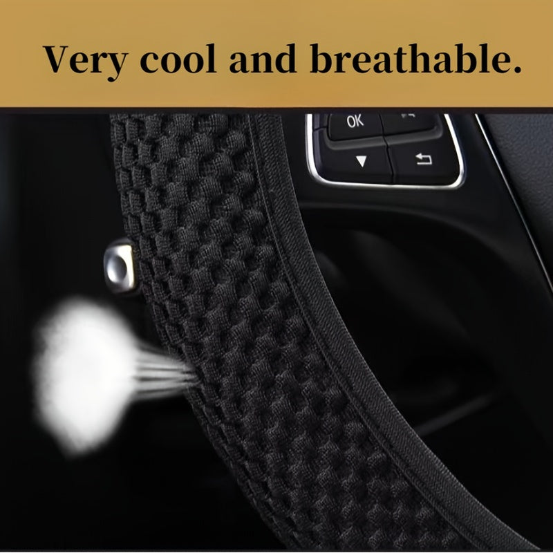 Microfiber steering wheel cover for all seasons, anti-slip and odorless