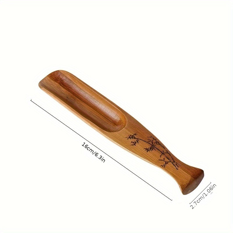 High-quality Bamboo Tea Scoop - Sturdy, Lightweight Handmade Kung Fu Tea Leaf Measuring Spoon for Precise Brewing and Serving