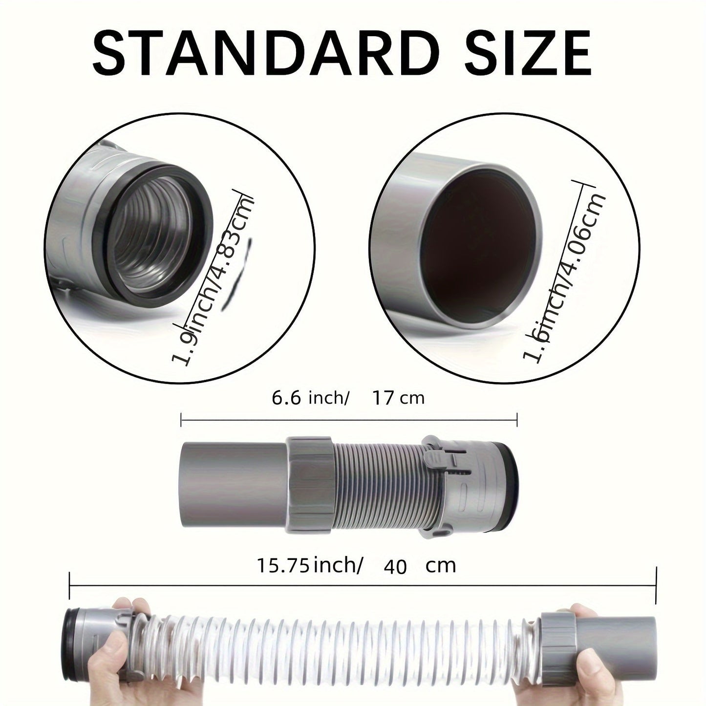 Single piece vacuum cleaner hose designed for Shark Navigator Lift models NV350, NV360, NV352, NV356E, NV357, NV42, NV22, NV60, and UV440. This hose is a replacement part number 193ffj.