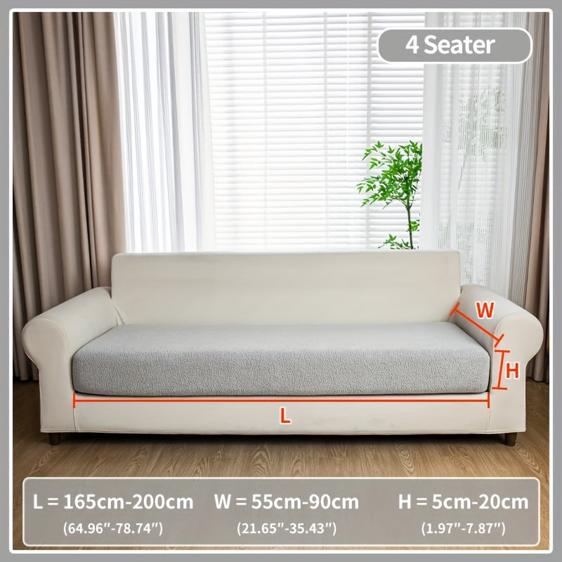 Waterproof stretch sofa cover for all seat sofas, with a modern non-slip design, pet-friendly, and fits L-shaped sofas.