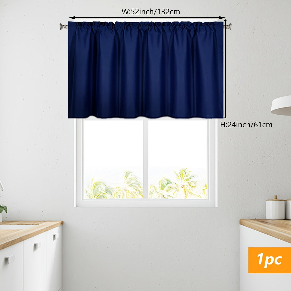 Add a touch of elegance to your kitchen or living room with this stylish, solid color blackout curtain. The rod pocket design makes it easy to hang, while the simple modern style adds a chic flair to any space. Perfect for adding some privacy to your