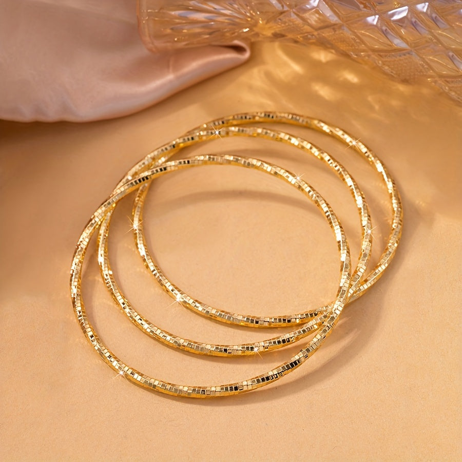 Set of 6 Luxury Dubai Bangles - Vintage Inspired, Copper Bracelets that Won't Fade, Ideal for Women to Wear Daily or Give as Gifts