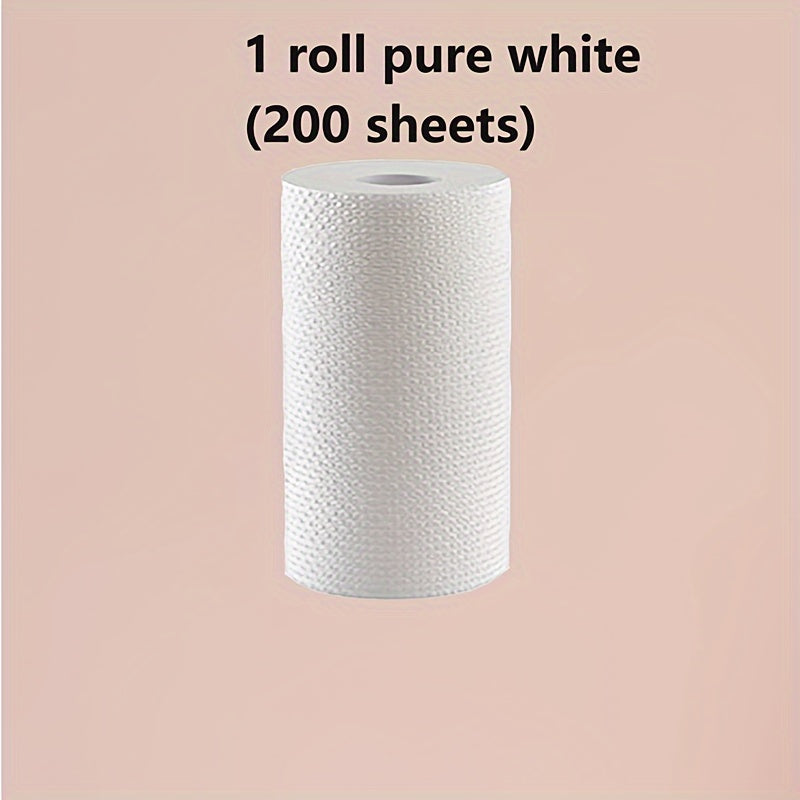 1 roll of Lazy Rag disposable kitchen paper towel (100/200 sheets) that is also washable and can be used for both wet and dry purposes. This versatile towel can be used as a dishwashing cloth, non-stick oil rag, degreasing towel, household cleaning rag