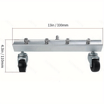 1 Set 4000psi High Pressure Water Gun Car Washer with Wheels, Stainless Steel 1/4 Quick Plug Connector, 4 Holes Spray Head, Car Sewer Broom.