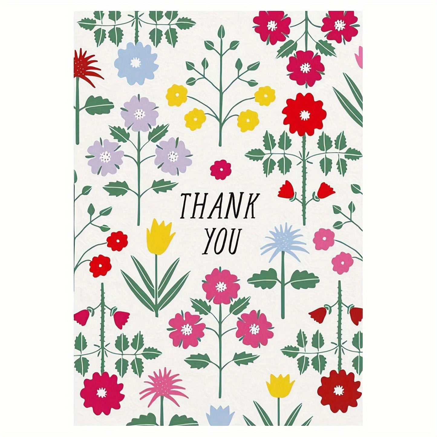 Stylish Flower Thank You Card - Ideal for Celebrating Birthdays, Weddings, and Other Special Events