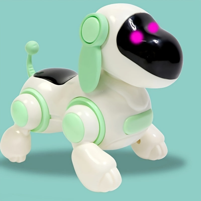 Electric walking mechanical dog toy with simulation features for meeting, calling, moving, music, and lighting. An intelligent puppy toy for children, a perfect gift for parent-child