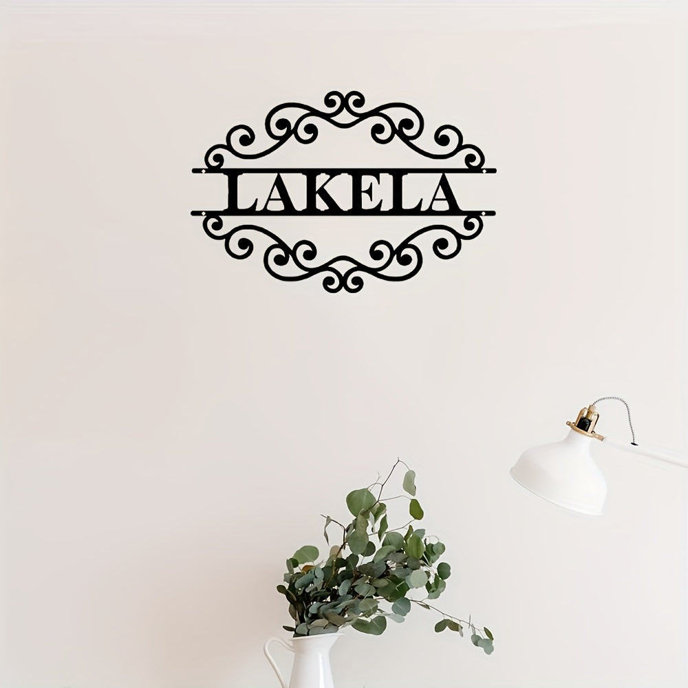 Personalize your home with a custom metal family name sign featuring an elegant monogram design. This beautiful wall art is perfect for home decor and makes a thoughtful wedding gift. Crafted from durable metal materials, this piece of art is suitable