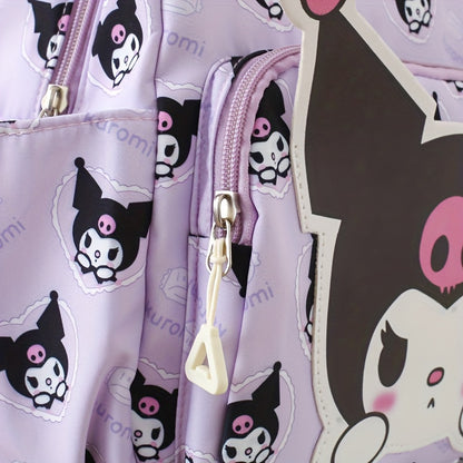 Sanrio backpacks for kids featuring cute cartoon designs, lightweight & durable canvas material, available in multiple colors & patterns, with large capacity and zippered closure.