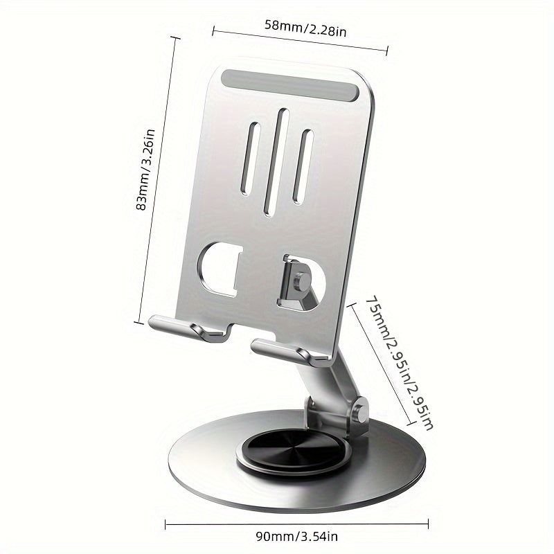 Mobile phone holder for desktop and computer desk accessories. Adjustable height and foldable, compatible with various iPhone models and smartphones.