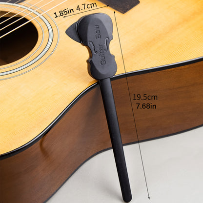 Black PP guitar bow for playing classical music on folk guitar, organ, and other musical instruments. Portable and creative picking tool.