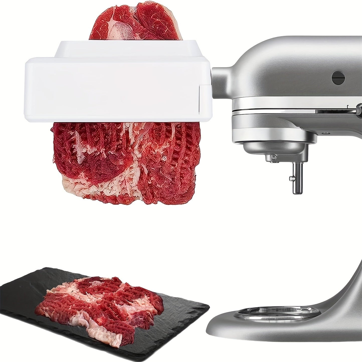 Compatible with all KitchenAid household vertical mixers, these meat tenderizer accessories are designed to make meat easier to chew, enhance marinade absorption and tenderize the meat for a more delicious result. They can also be easily cleaned in the