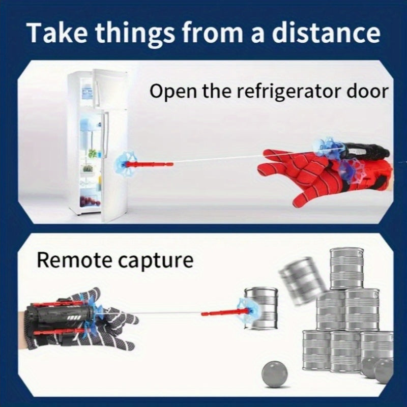 Advanced Spider Launcher Toy shoots soft darts and comes with spider web gloves.