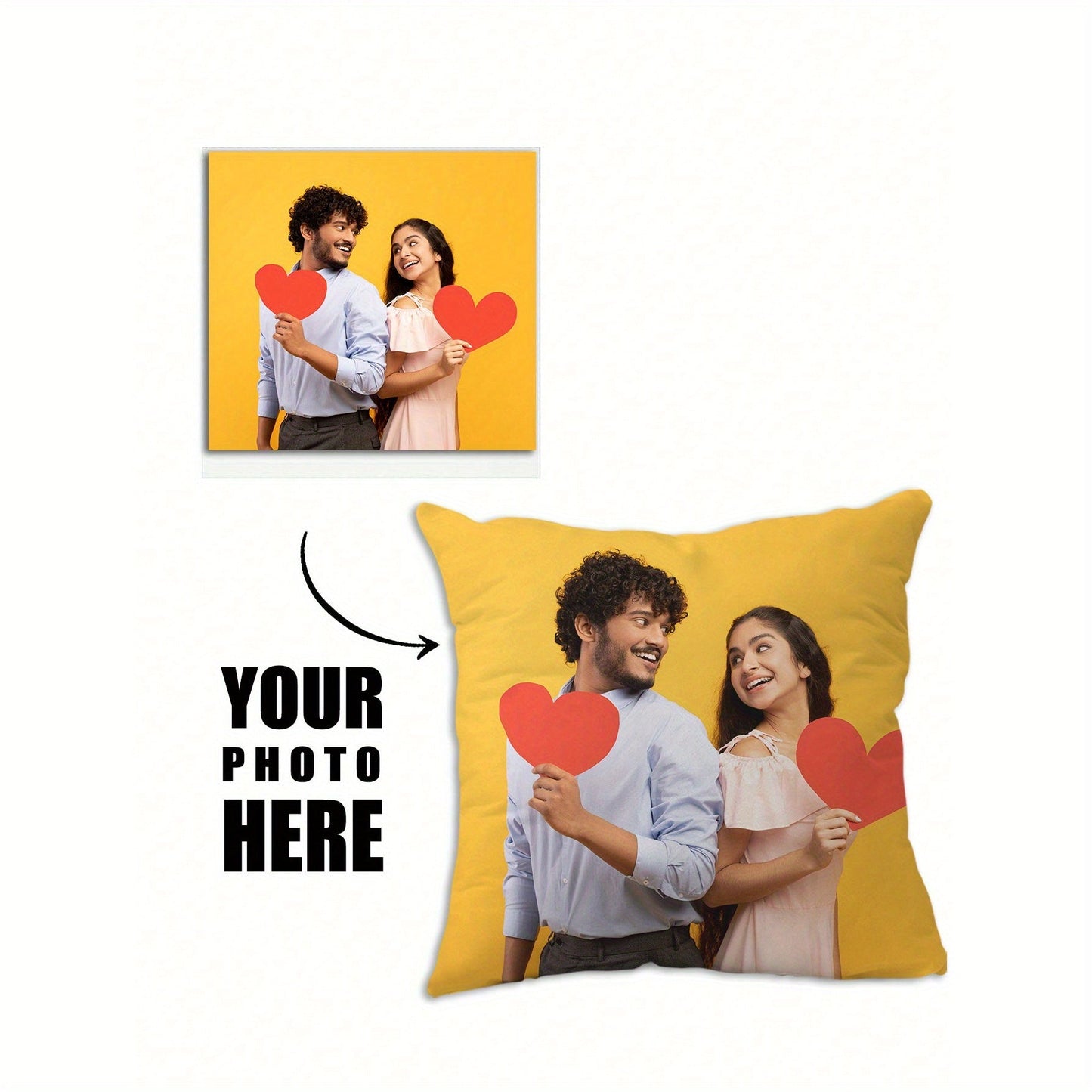 Add a personal touch to your home decor with a customizable pillowcase featuring various holiday patterns and the option to print children's, couple's or family photos. Pillowcase comes unfilled.