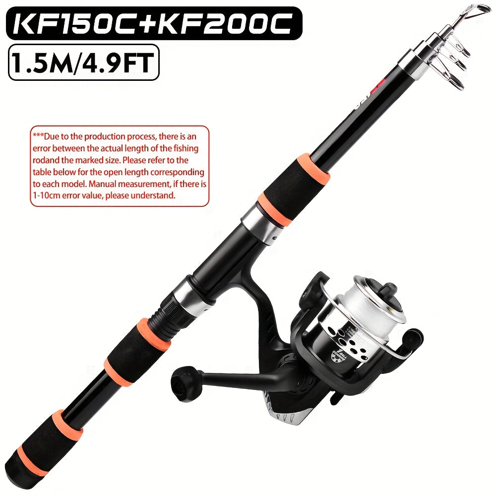 Proberos Ultra-Light Telescopic Fishing Rod - 149.35cm/179.83cm, Glass Fiber, Portable & Versatile