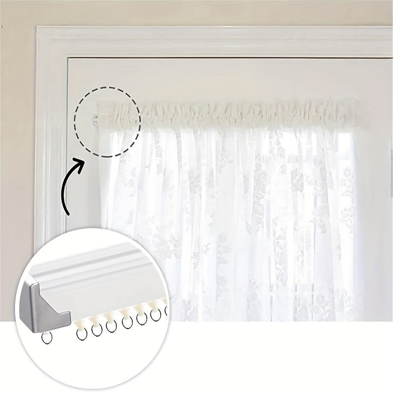 Set of 100 Curtain Hooks & Gliders - Durable Plastic Sliding Hooks for Shower, Window, and Door Curtains - Simple Installation Kit Included