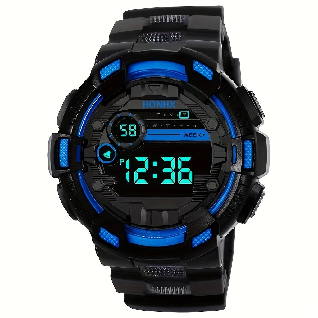 Ideal choice for gifts, this large dial cool fashion youth outdoor leisure sports luminous waterproof electronic watch is perfect for any occasion.