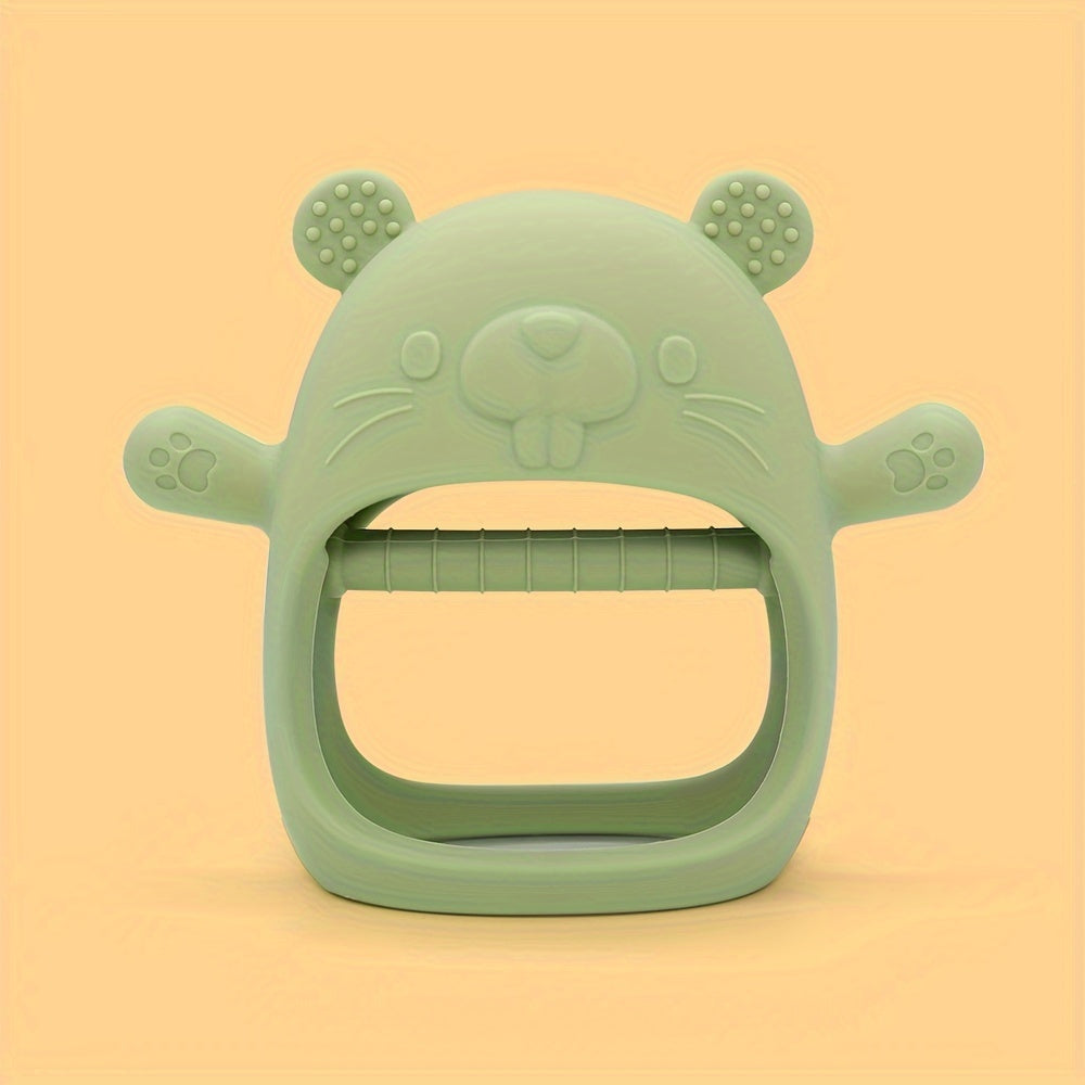 Baby Silicone Teether - High-Quality Food-grade Teething Toy for Newborns. Perfect Thanksgiving or Christmas Gift. Securely Designed to Prevent Falling Off.