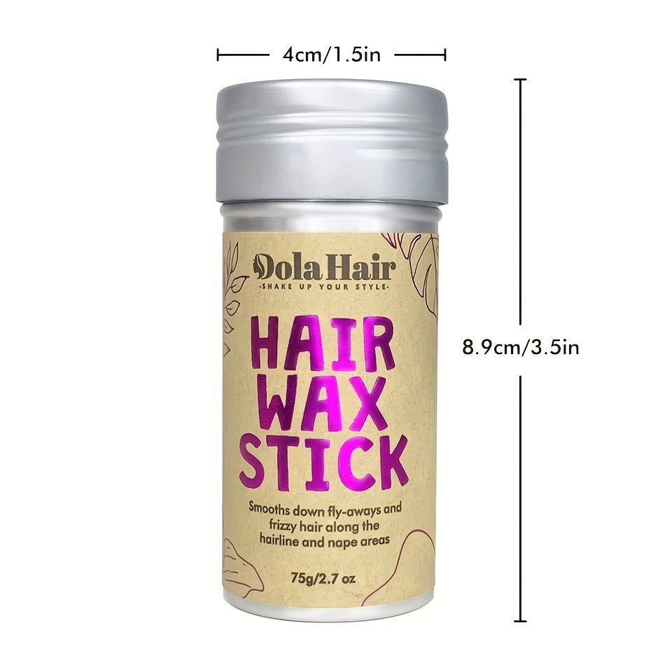 Hair wax stick for all hair types, controls flyaways and frizz, non-greasy formula.