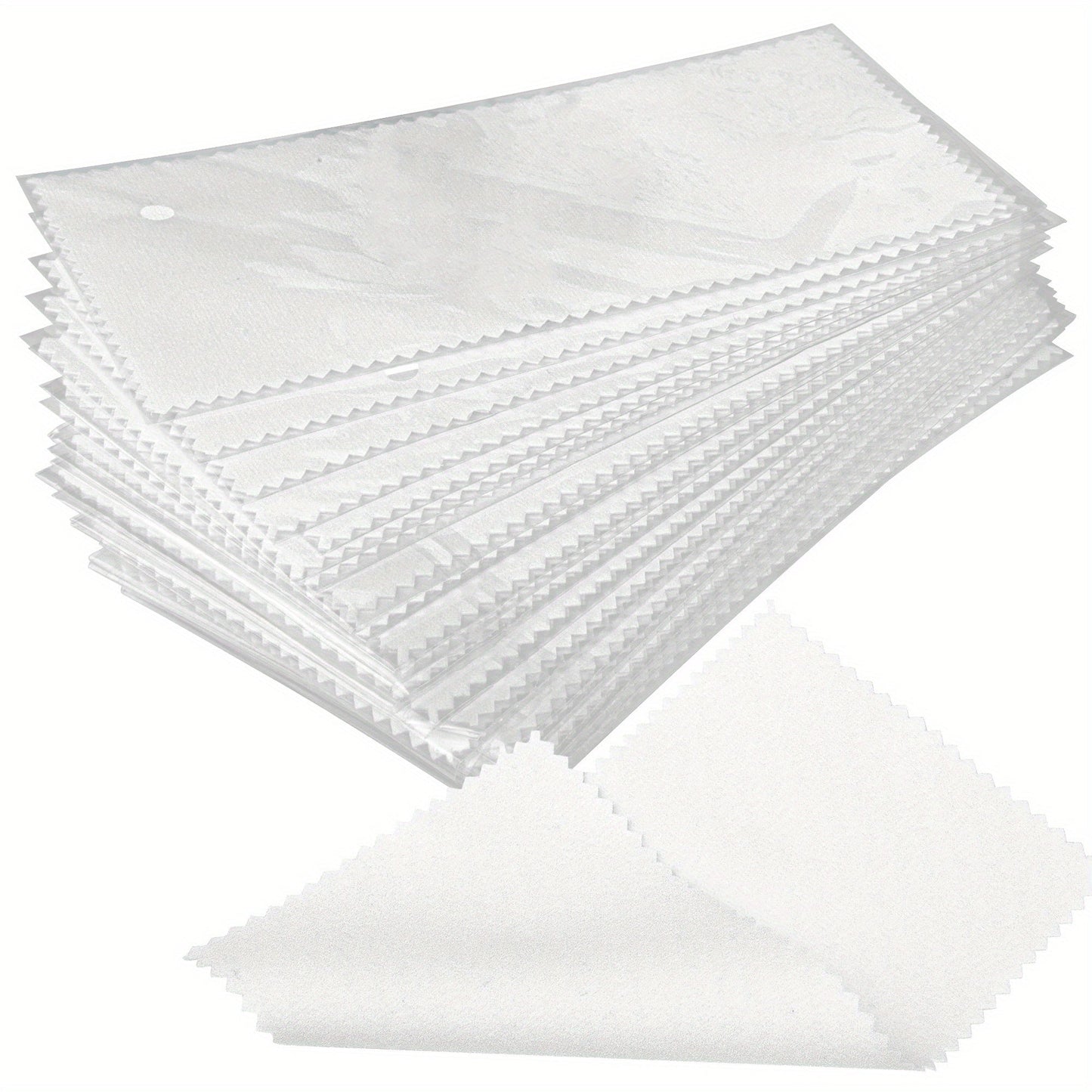 Jewelry Cleaning Cloth Set of 30 Pieces, Individually Wrapped, 8x16cm Polishing Cloth