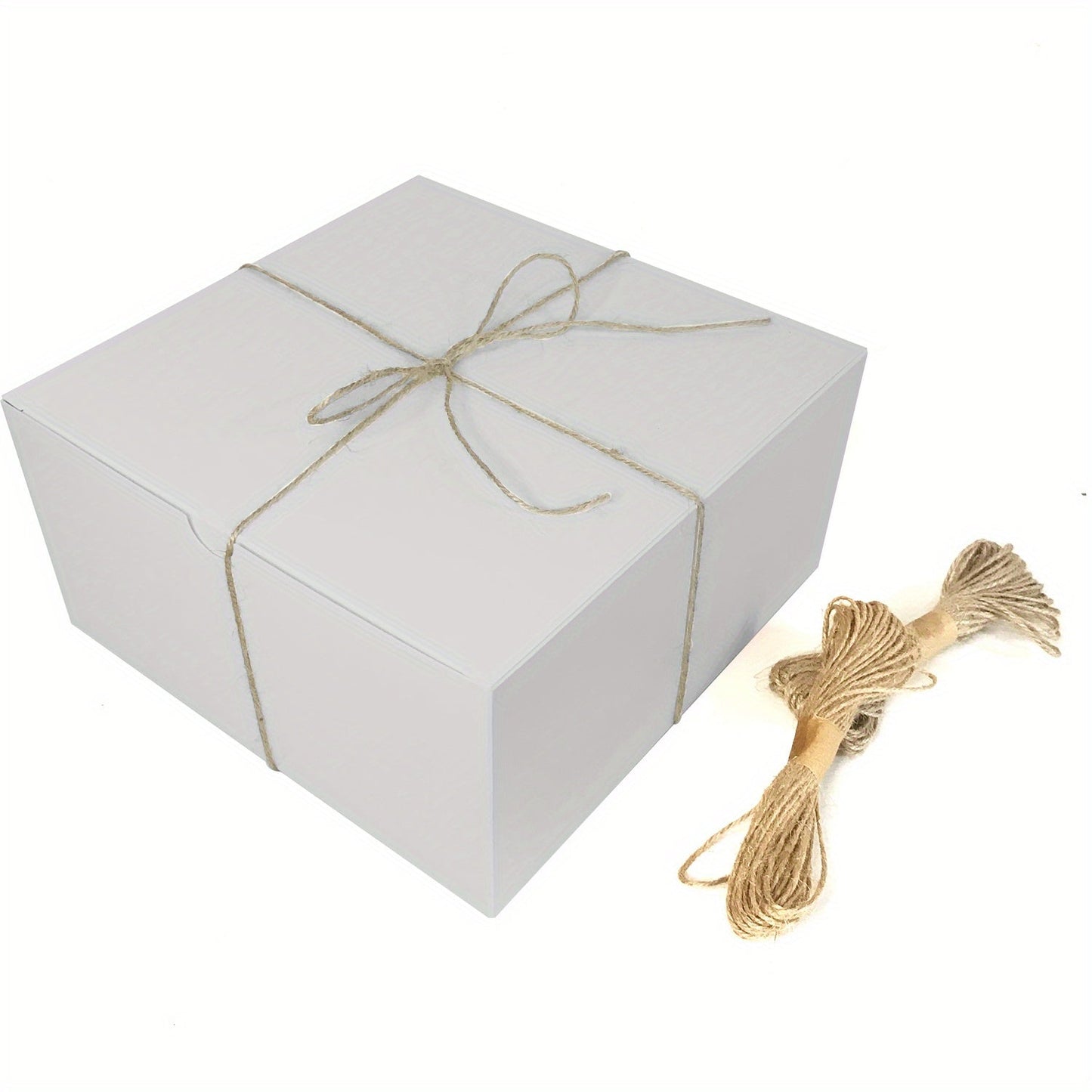 Set of 15 Gift Boxes measuring 20.32x20.32x10.16 cm, made of Paper Cardboard with Lids. Perfect for Christmas Gifts, Bridesmaid Proposals, Cupcakes, and Crafting.