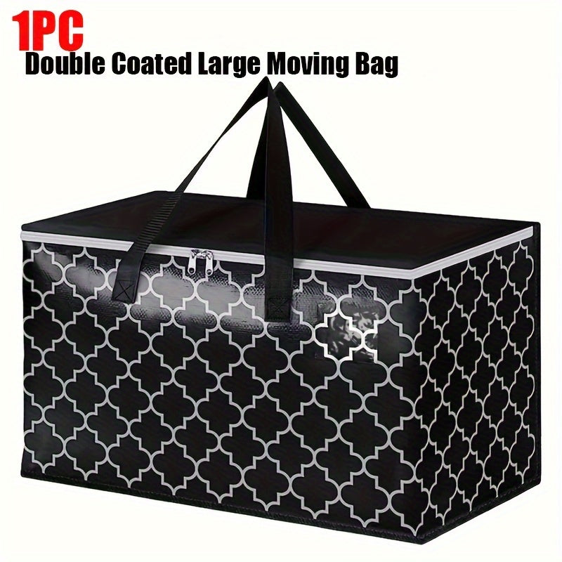 Large 1PC capacity moving bag that collapses for easy storage. This heavy-duty bag features strong zippers and handles, with a bearing capacity of up to 20.0KG. Ideal for saving space and transporting belongings, this sturdy bag is a great alternative to