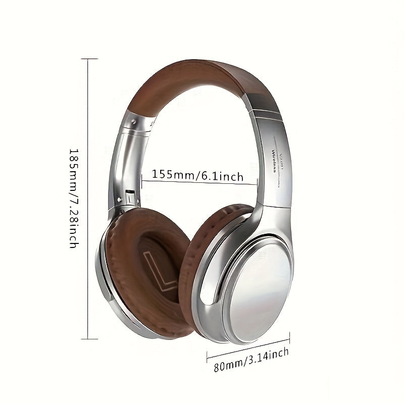 Stylish wireless headphones with retro HiFi sound, over-ear design, long battery life, and noise isolation, perfect for gifts and any occasion.