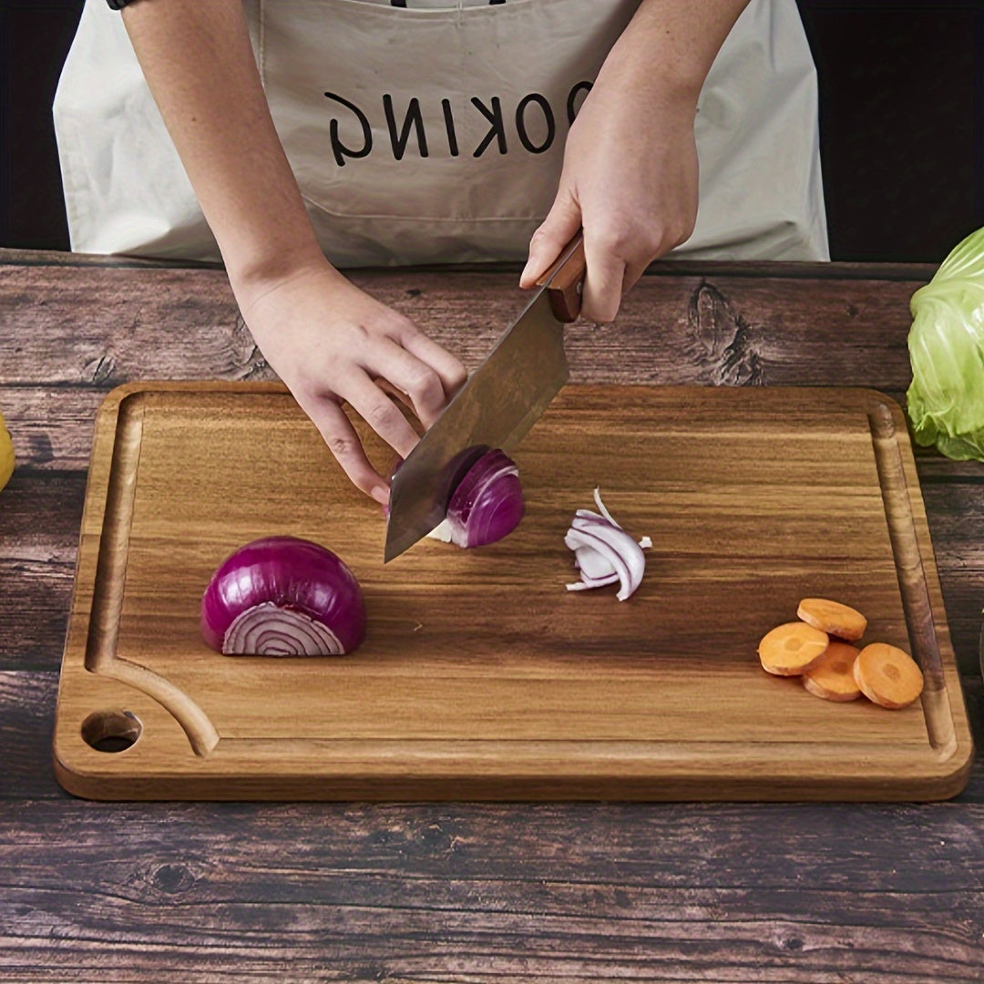 Best-Selling Premium Wooden Cutting Board for Professional Chefs - Perfect for Meat, Cheese, Bread, Vegetables & Fruits - Must-Have Kitchen Accessory for Home, Dorms, and Mother's Day Gift